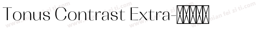 Tonus Contrast Extra字体转换